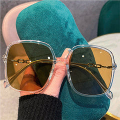 Oversized Square Sunglasses Mirror Lens UV400