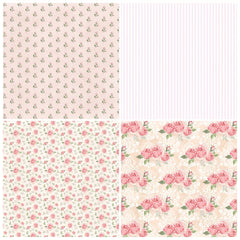 12pcs Flower Series Background DIY Scrapbook Paper Art Card Pattern Paper