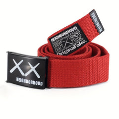 Men's XX Canvas Leather Belt, 3 1/5-inch - Can Be Tied for 20 Years