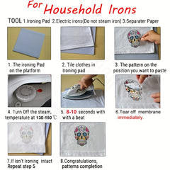 4pcs Cat Iron-On Transfer Stickers DIY T-shirt Jeans Patch Heat Printing