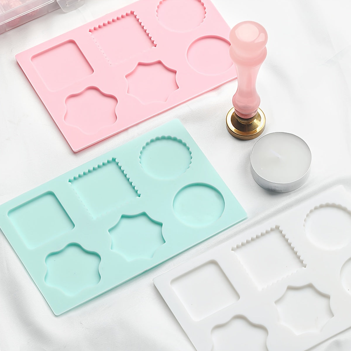 Silicone Shaping Mold Fire Seal Wax Granule Holder Circle Mold Stamping Tool