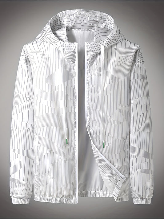Men's Breathable Sunscreen Windbreaker Hooded Jacket