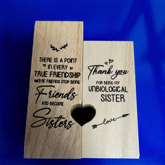 Wooden Candlestick Thank You For Being My Unbiological Sister Gift