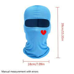 Broken Heart Print Balaclava Ski Mask Unisex Neck Gaiter