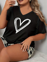  Casual Loungewear Top Short Sleeve V Neck Medium S