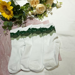 2 Pairs Geometric Pattern Mid Tube Socks Women's Stockings