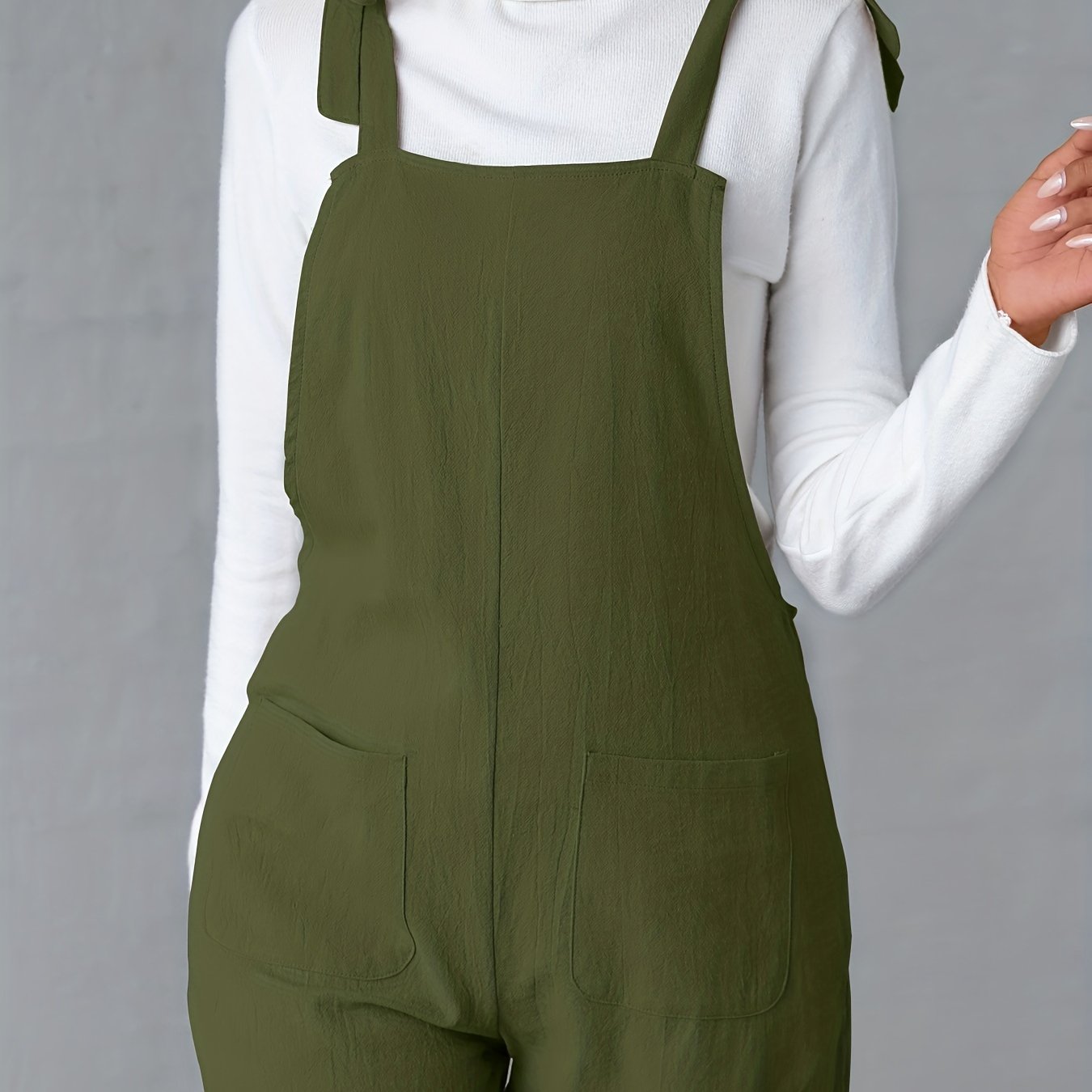 Casual Sleeveless Jumpsuit with Dual Pockets for Women
