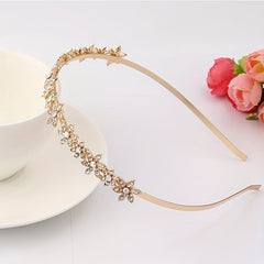 Alloy Rhinestone Flower Hair Hoop Head Jewelry Women Hair Accessories