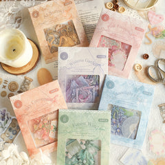 30pcs Plant Flower Scrapbooking Stationery PET Stickers DIY Decorative Materials