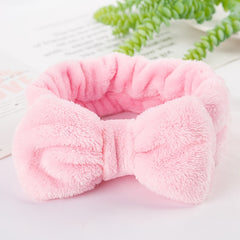 Soft Coral Fleece Spa Headband for Women Girls Skincare Shower