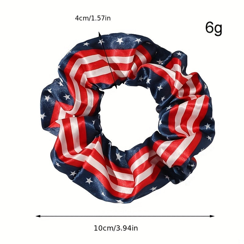 American Flag Hair Tie Elastic Scrunchie for Women Girls