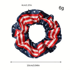American Flag Hair Tie Elastic Scrunchie for Women Girls