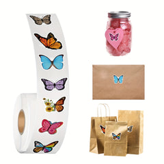 500pcs Butterfly Stickers - Kids Parties Decorations & Envelope Seals