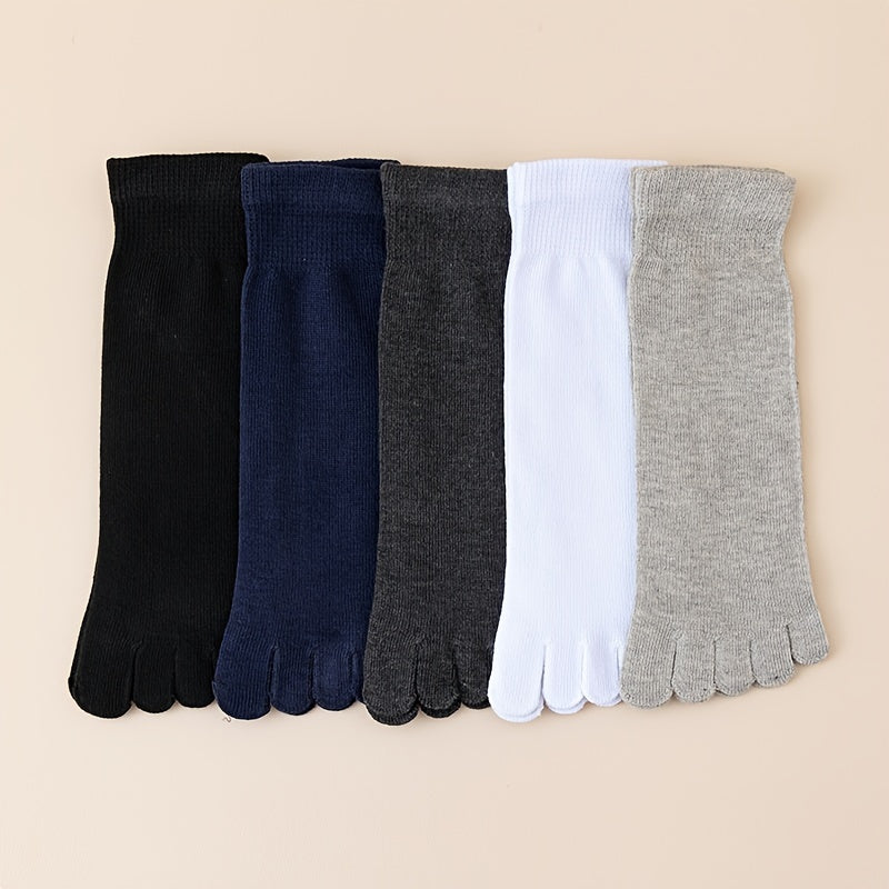 Men's 5 Pairs Five Toe Breathable Casual Socks