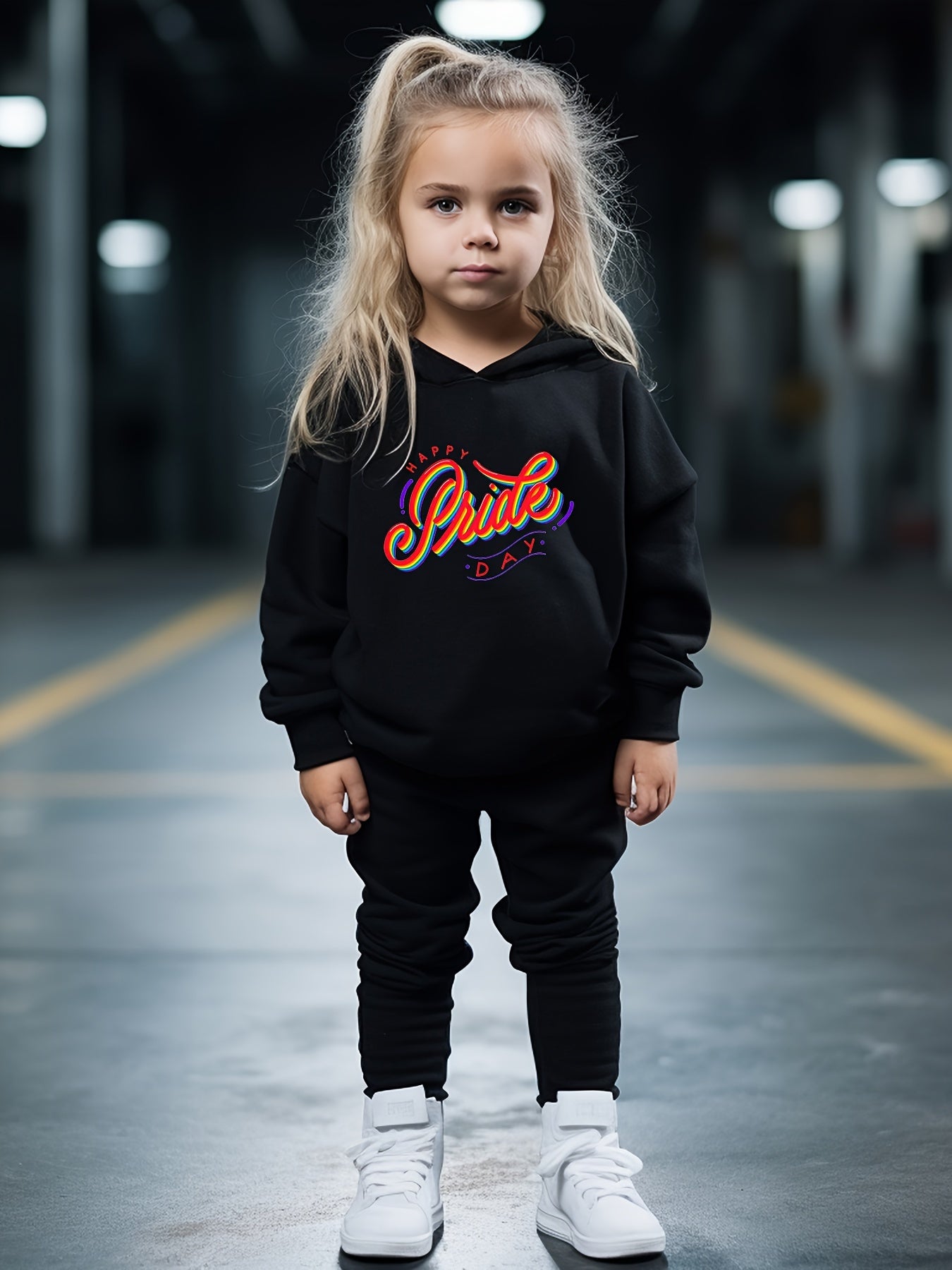 OERYUI Kids Letter Print Hoodies Pants Set Spring Fall Sports Gift