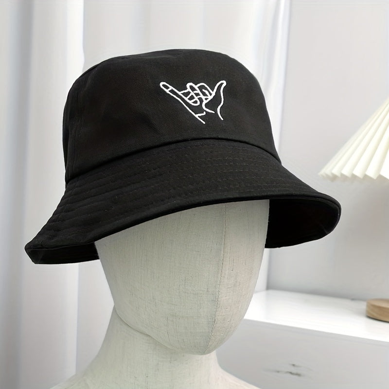 2pcs Baseball Cap Bucket Hat Embroidered Pattern Men