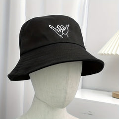 2pcs Baseball Cap Bucket Hat Embroidered Pattern Men