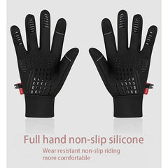 Men's Winter Cycling Gloves Windproof Waterproof Fleece Warm Touch Screen