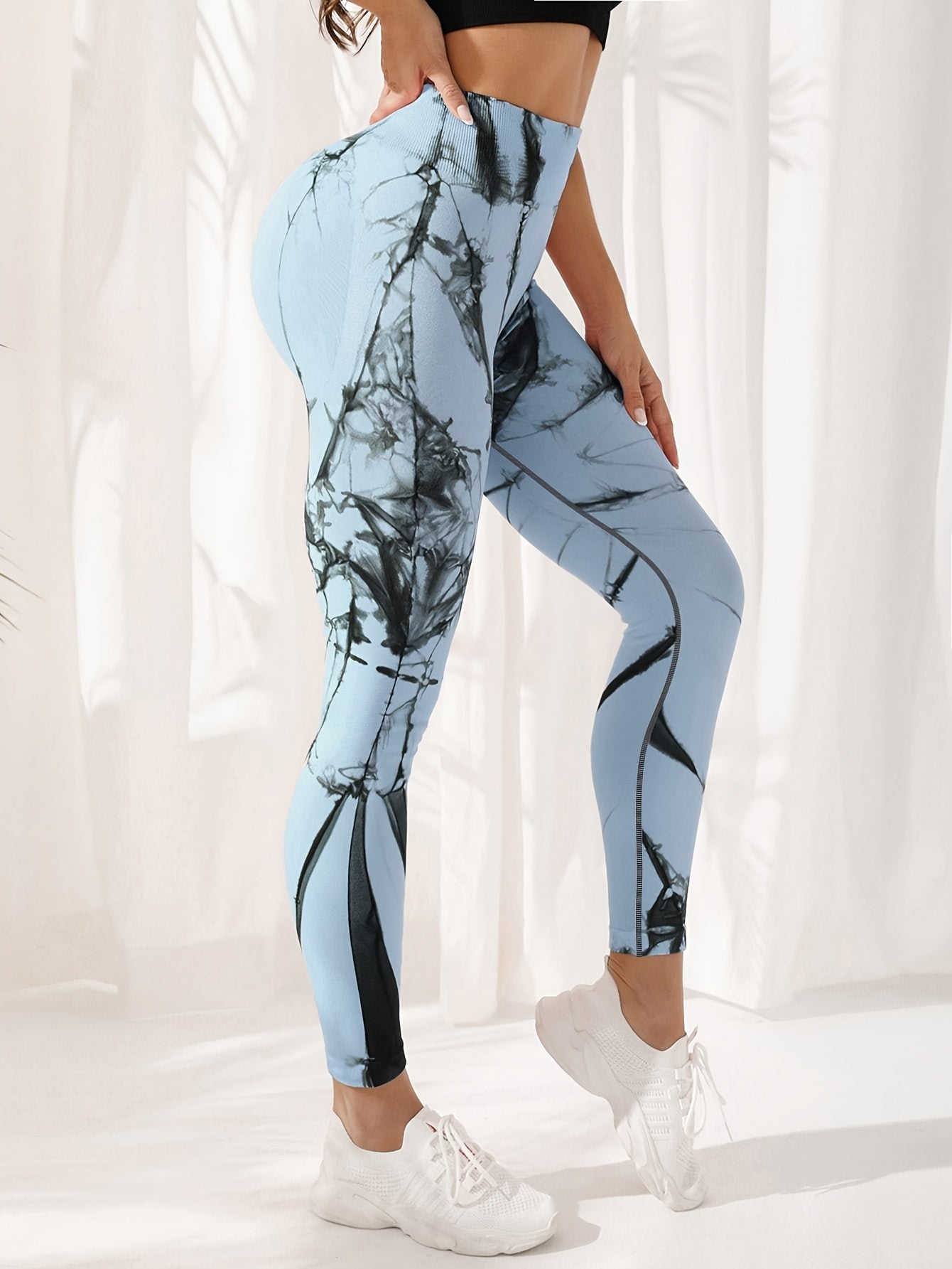 Tie Dye High Waist Yoga Pants Quick Drying Leggings
