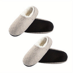 2 Pairs Plush Lined Floor Socks Soft & Warm Women's Stockings