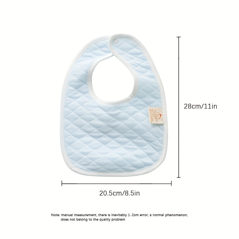 Newborn Baby Bib Thick Double Layer Quilted Pure Cotton Baby Saliva Towel