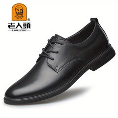 LAORENTOU Men's Brogue Pointed Toe Oxford Shoes Dress Shoes Durable Non Slip