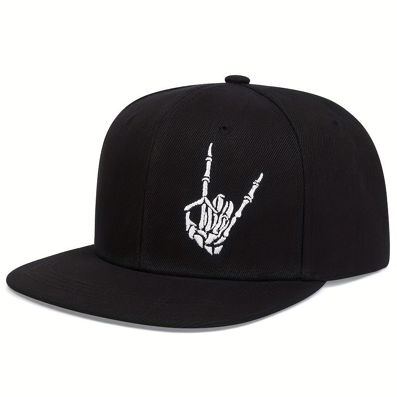 Skeleton Hand Embroidery Baseball Cap Hip Hop Classic Snapback Hat