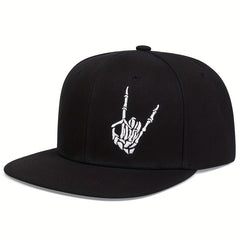 Skeleton Hand Embroidery Baseball Cap Hip Hop Classic Snapback Hat
