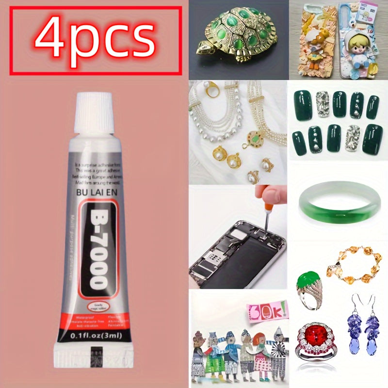 4pcs B7000 3ml Multi Strong Glue Waterproof Universal DIY Crafts