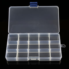 15 Grids Transparent Storage Box Detachable Sewing Plastic Fishing Tackle Box