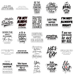 50 Inspiring English Phrases Waterproof Stickers