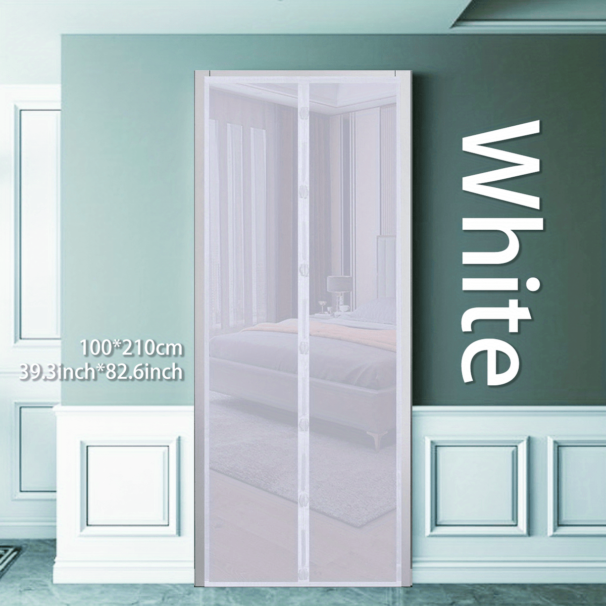 Magnetic Screen Door Keep Bugs Out Let Breeze In Curtain Single Door 96 205
