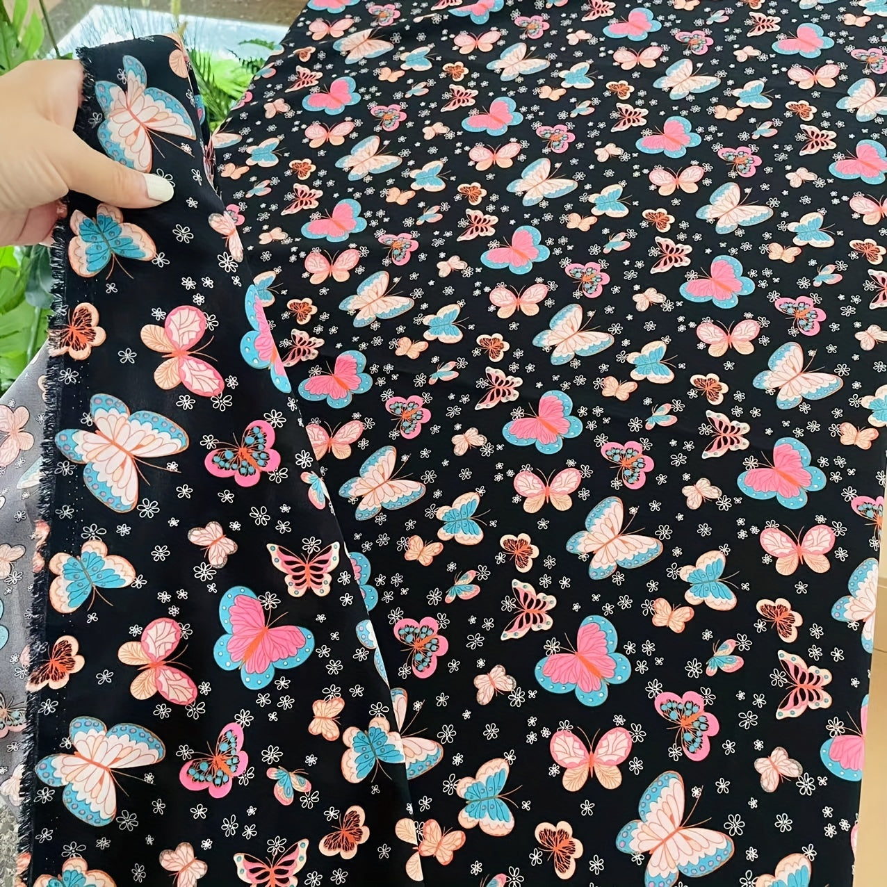 Butterfly Pattern Fabric 0.91m DIY Clothing Quilt Set
