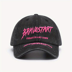 Outdoor Curved Brim Letter Embroidery Men's Peaked Cap Baseball Cap