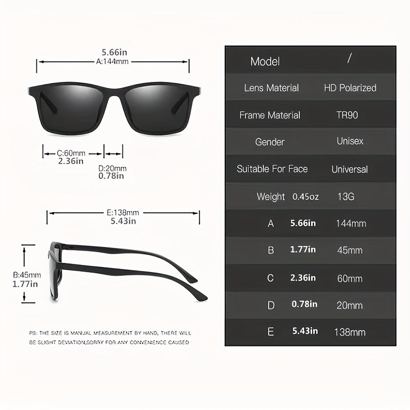 Men's Polarized Sunglasses UV400 Sun Protection TR90 Driving Outdoor Riding