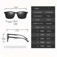 Men's Polarized Sunglasses UV400 Sun Protection TR90 Driving Outdoor Riding