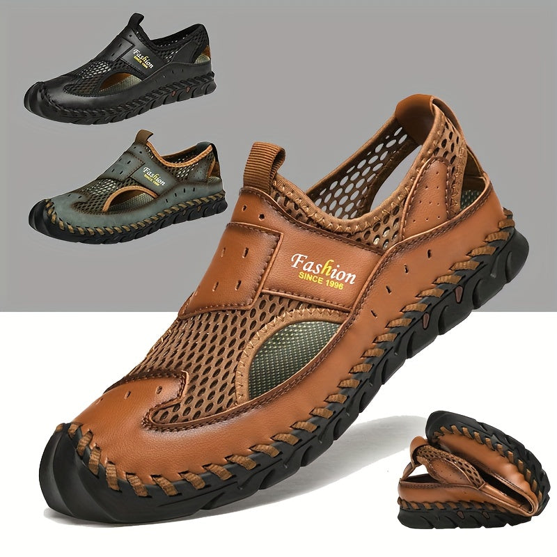 Men's Mesh Hollow Out Sandals Breathable Rubber Sole