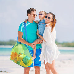 Kids Beach Toy Mesh Bag Seashell Tote for Shells & Toys