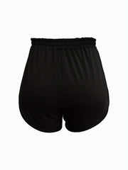 Lace Up Lounge Bottoms Soft Elastic Waistband Shorts Womens Loungewear