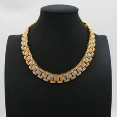 Hip Hop Cuban Link Chain Bracelet Men Necklace Jewelry
