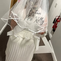 Bridal Veil Set with Personalized Name & Date