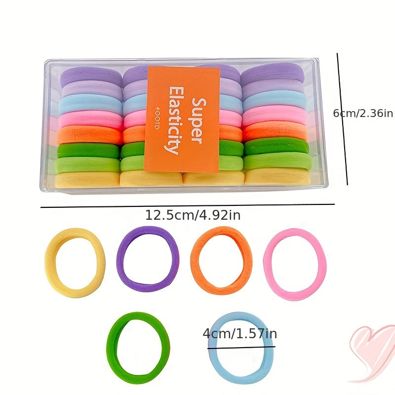 32pcs Colorful Girl's Hair Ring for Ponytail Hair Accessories