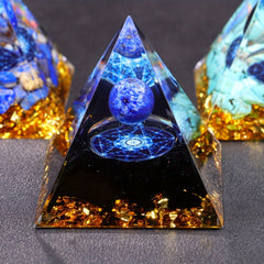 Orgone Pyramid with Amethyst Crystal Ball