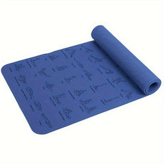 Non-slip TPE Yoga Mat with Guide Line Pattern for Pilates Body Training