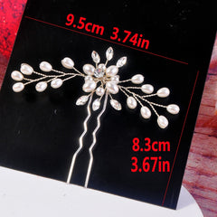 Crystal & Pearl Bridal Hairpin Wedding Hair Clip