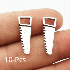 10pcs Mini Tool Serrated Wrench Hammer Head Pendant DIY Jewelry Making