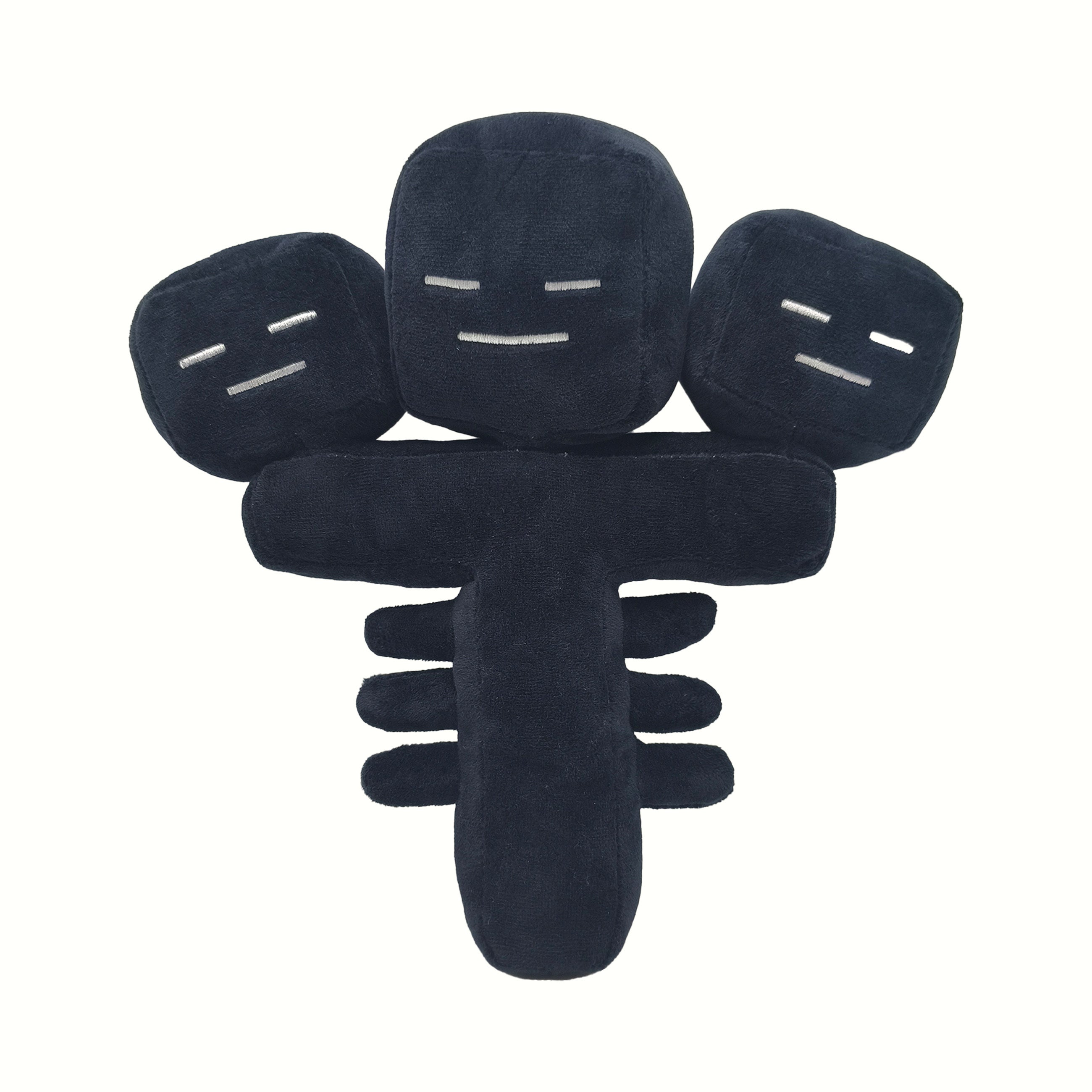 Pixel Style Plush Toy Doll Soft Material Filled, Three Headed Cartoon