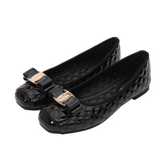 Quilted Slip On Flats Square Toe Loafers