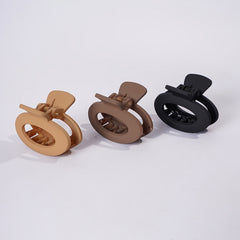 6 Pcs Matte Hair Claw Clips for Women Strong Hold Medium Hair Brown