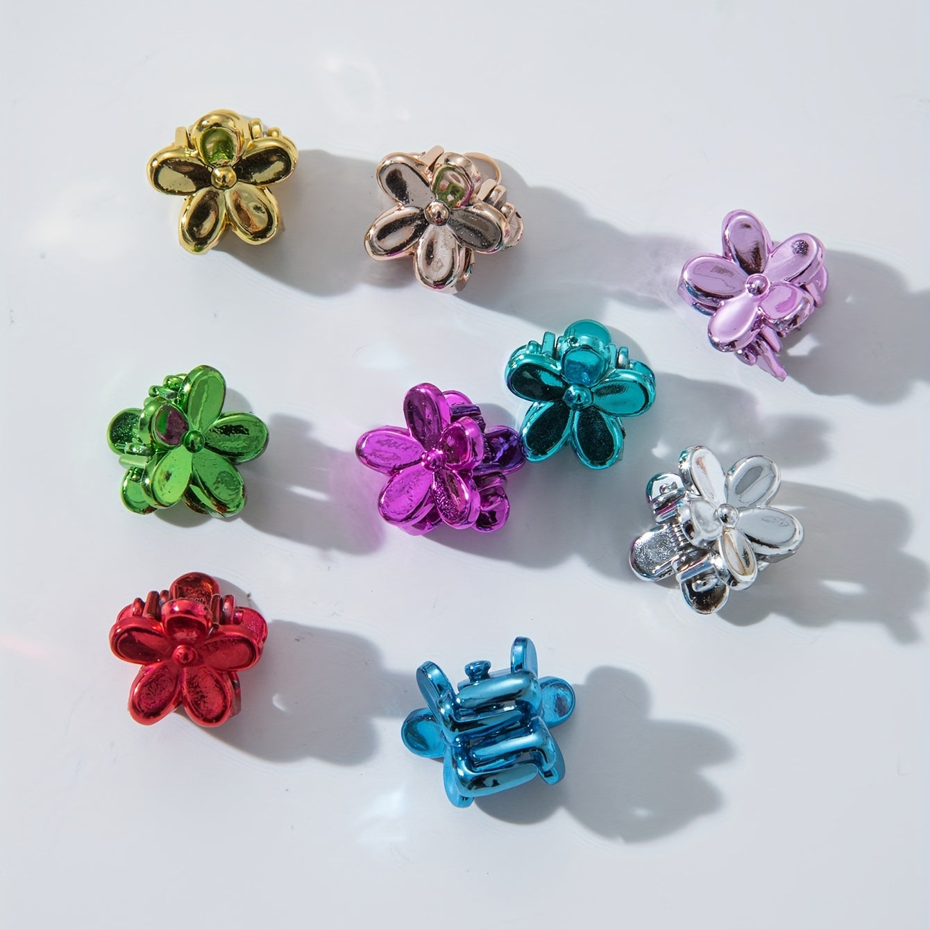 50pcs Flower Shaped Hair Claw Clips for Women Girls